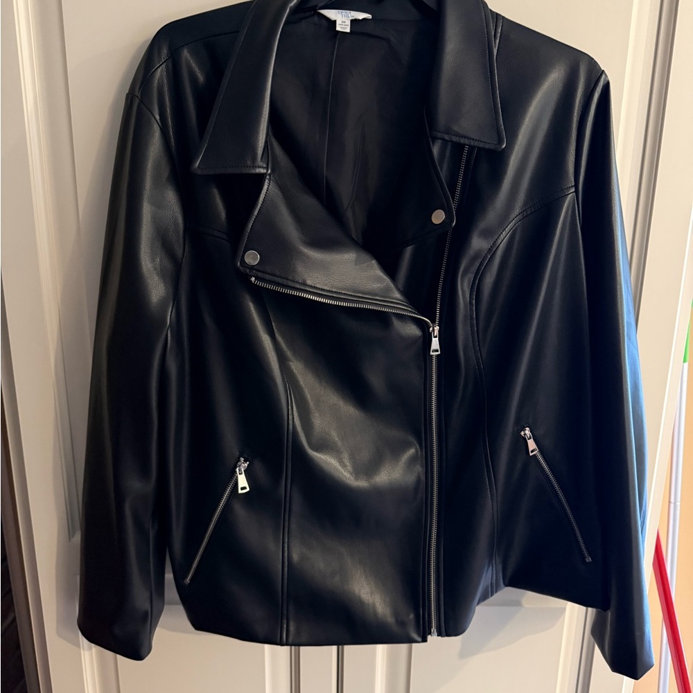 Time and Tru Black Leather Jacket